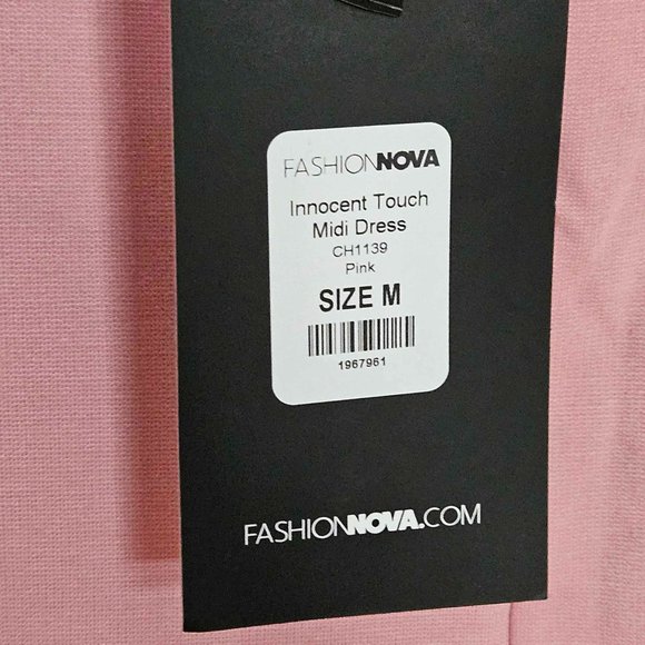 Fashion Nova Women’s Innocent Touch Pink Midi Dress Size M - Picture 8 of 9